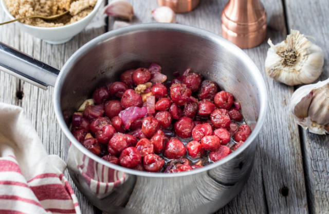 Tart Cherry Glazed Spicy Meatballs